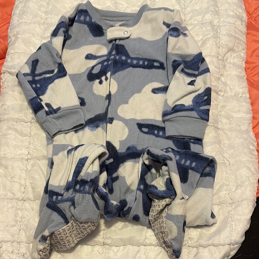 Carter's Blue and White Baby Onesie